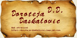 Doroteja Daskalović vizit kartica